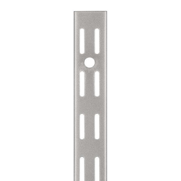 Everbilt 70 in. Satin Nickel Twin Track Upright for shelf bracket
