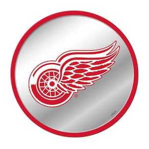 17 in. Detroit Red Wings Modern Disc Mirrored Decorative Sign