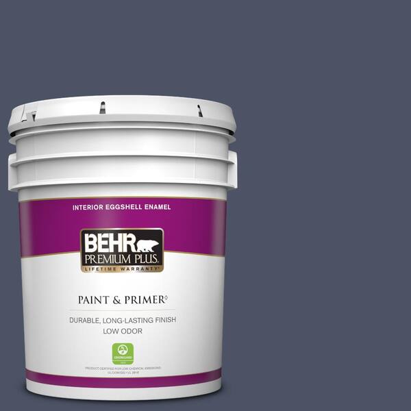 BEHR PREMIUM PLUS 5 gal. #610F-7 Mystical Shade Eggshell Enamel Low Odor Interior Paint & Primer