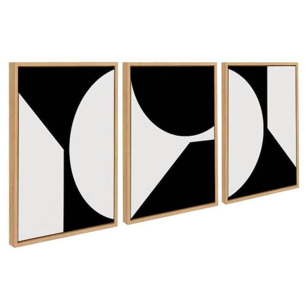 Kate and Laurel Sylvie Minimal Max Mod Set by the Creative Bunch Studio 3-Piece Framed Art Print 24 in. x 18 in.