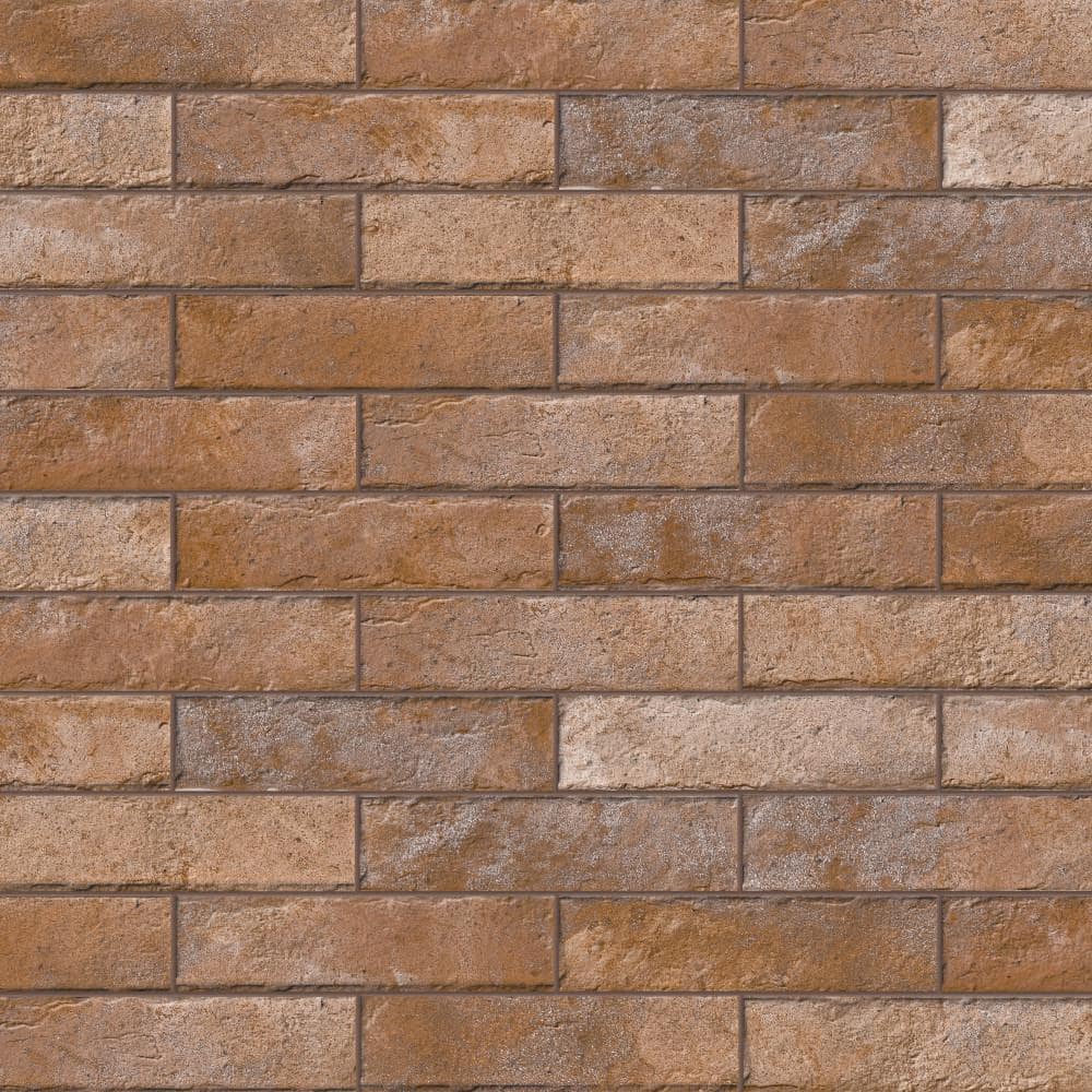 Merola Tile Brooklin Brick Cotto 2-3/8 in. x 9-3/4 in. Porcelain Floor ...