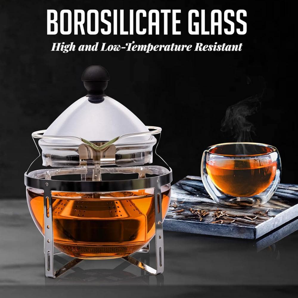 17oz Clear Glass Teapot with Stainless Steel Infuser