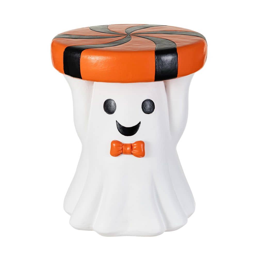 Glitzhome 14.25 in. H Halloween MGO Ghost Stool Indoor Standing Decor ...