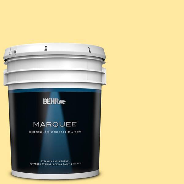 BEHR MARQUEE 5 gal. #P300-4 Rise and Shine Satin Enamel Exterior Paint & Primer