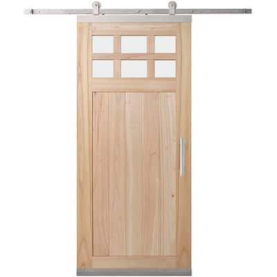 Pinecroft 36 in. x 84 in. Millbrooke Weathered Grey 3 Lite Acrylic Pane PVC  Barn Door and Hardware Kit-Door Assembly Required MLB3684WGGKD - The Home  Depot