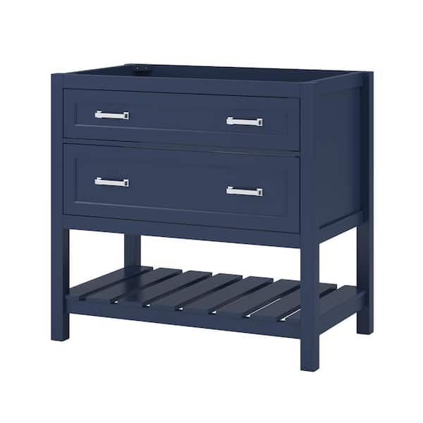 CRAFT + MAIN Lawson 36 in. W x 21-1/2 in. D x 34 in. H Bath Vanity Cabinet without Top in Aegean Blue