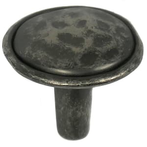 Merlot 1-3/8 in. Antique Pewter Round Cabinet Knob