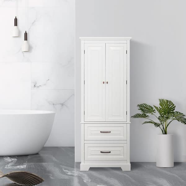 Elegant Home Fashions Wooden Standing Bathroom Storage Cabinet