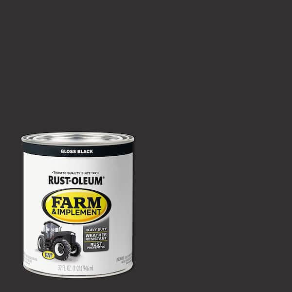 Rust-Oleum 1 qt. Farm Equipment Gloss Black Enamel Paint (2-Pack)
