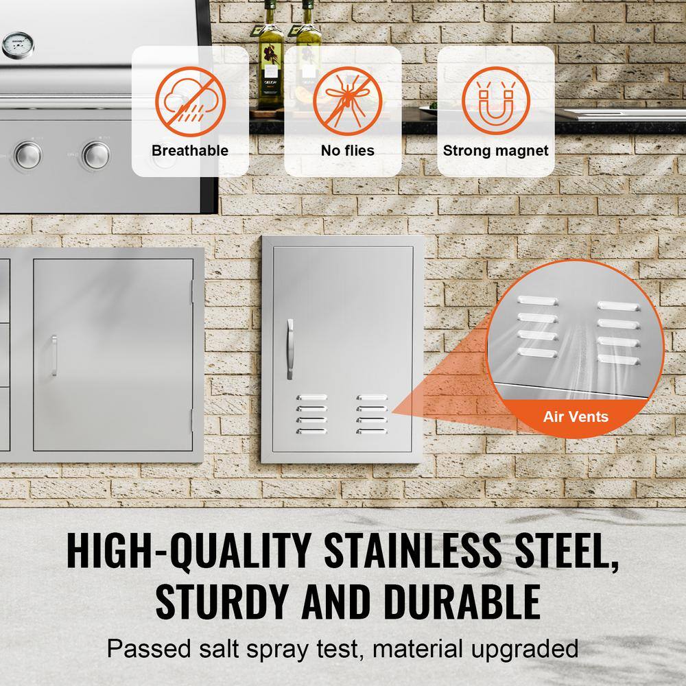 Stainless Steel 17" x 24" Outdoor Kitchen Access Door