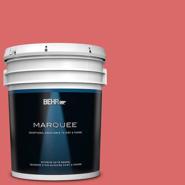 BEHR MARQUEE 5 gal. #160B-6 Coral Expression Satin Enamel Exterior Paint & Primer