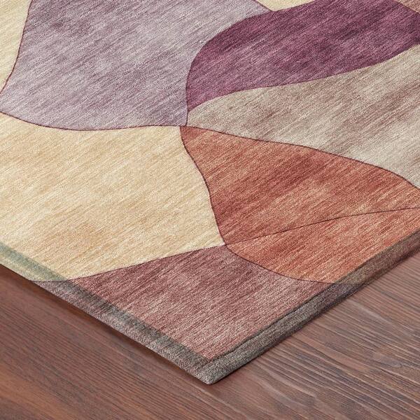 Chantille Machine Washable Indoor/Outdoor Abstract ACN2814 Merlot 3 ft. x 4 ft. Area Rug