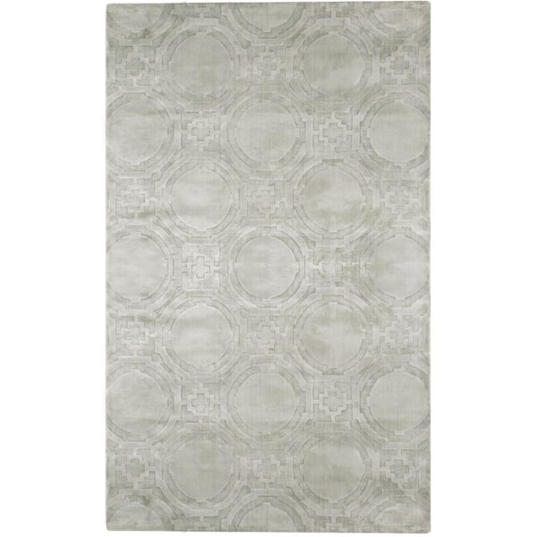 Mirage 5 ft. x 8 ft. Blue Abstract Geometric Area Rug