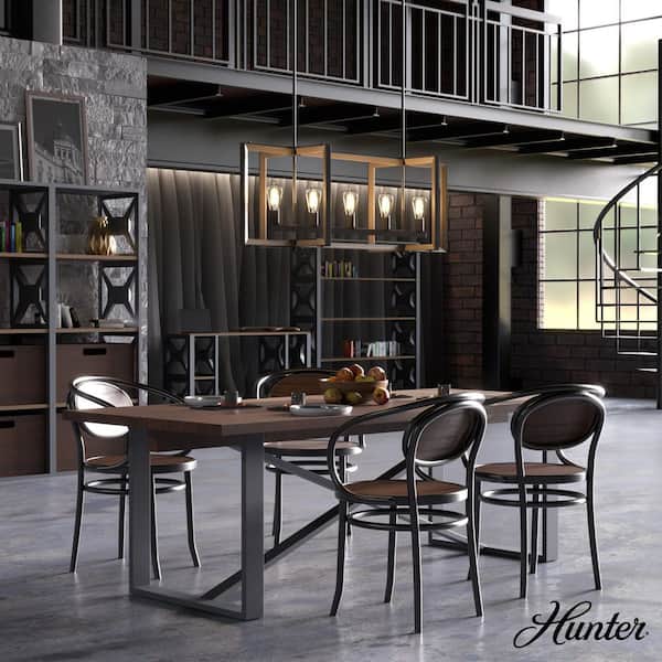 Hunter Woodburn 5-Light Noble Bronze Candlestick Chandelier