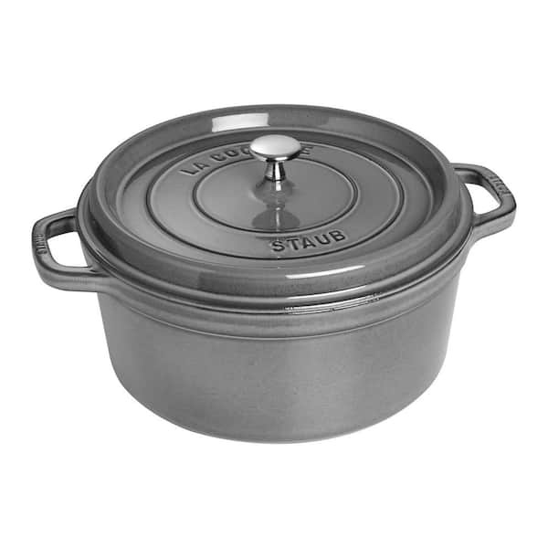 7-qt Enameled Cast Iron Dutch Oven, Made in France - Graphite Grey