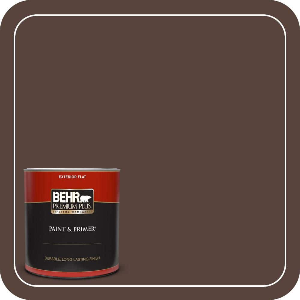 1 qt. #BXC-78 Cordovan Leather Flat Exterior Paint & Primer product image for price tracking