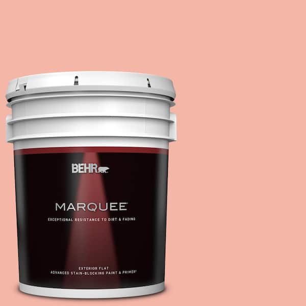 BEHR MARQUEE 5 gal. #P180-3 Pink Mimosa Flat Exterior Paint & Primer