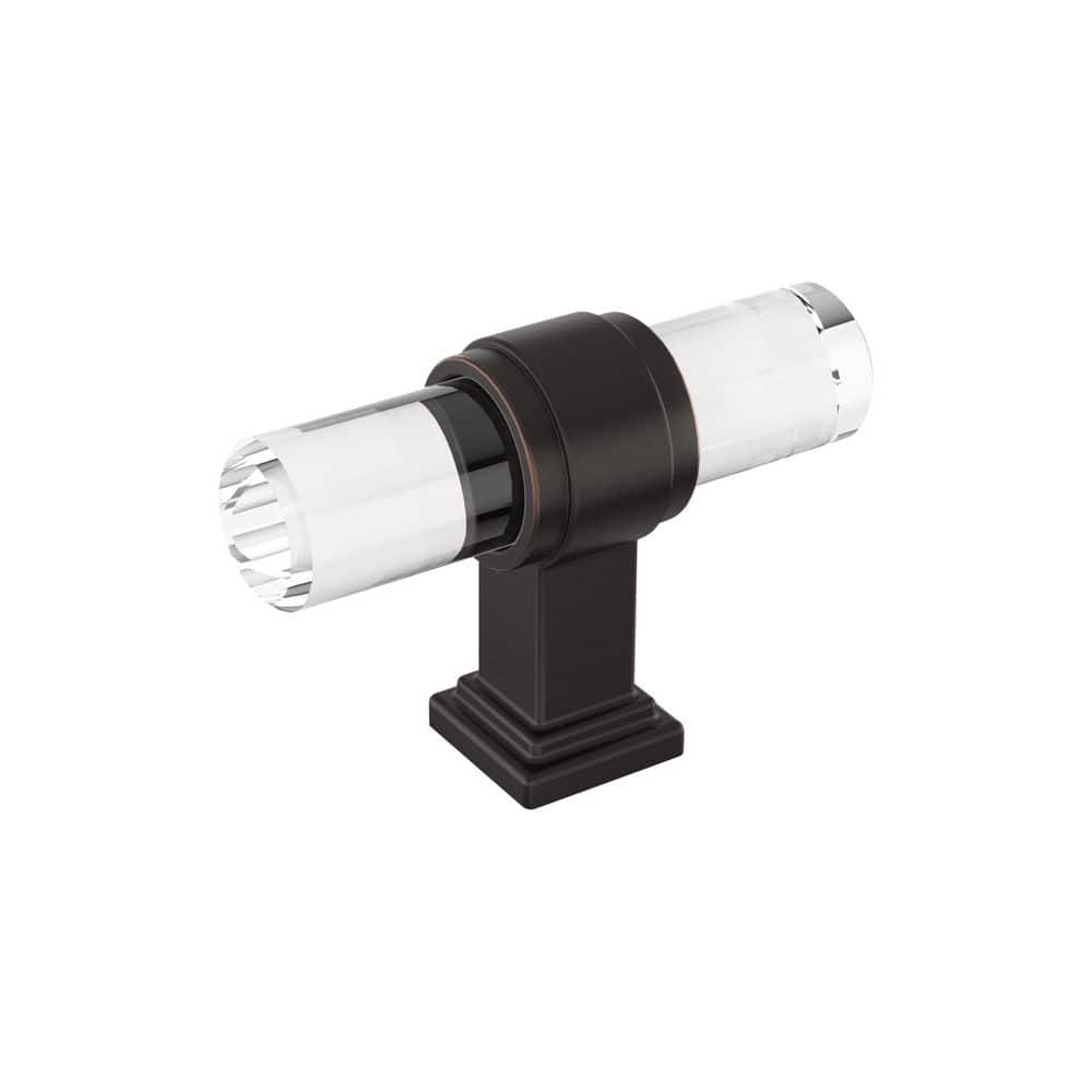 Glacio 2-1/8 in. (54mm) Length Clear/Oil-Rubbed Bronze Bar Cabinet Knob price history on PriceWatchPro