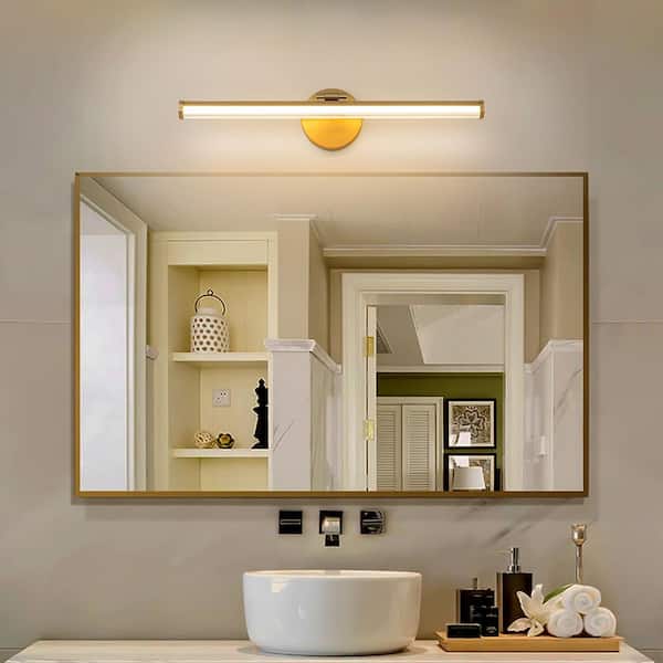 Gearld 22 in. Modern Gold Linear Adjustable LED Bathroom Vanity Light Bar