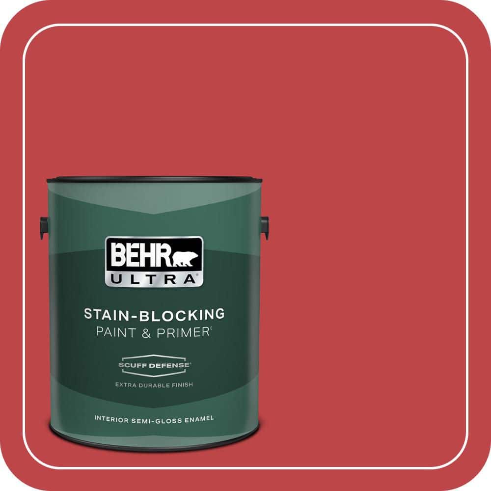 1 gal. Home Decorators Collection #HDC-FL13-1 Glowing Scarlet Extra Durable Semi-Gloss Enamel Interior Paint & Primer price history on PriceWatchPro