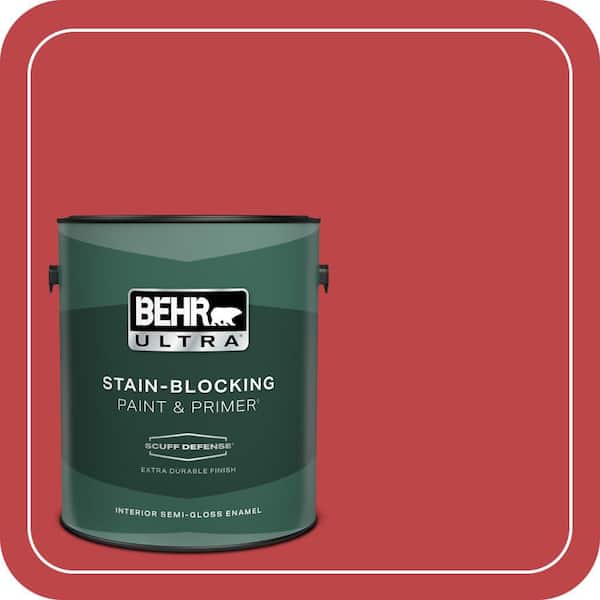 BEHR ULTRA 1 gal. Home Decorators Collection #HDC-FL13-1 Glowing Scarlet Extra Durable Semi-Gloss Enamel Interior Paint & Primer