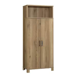 Rosedale Ranch Timber Oak 70.984 in. H Accent Storage Cabinet with Adjustable Shelves and Open Display Section