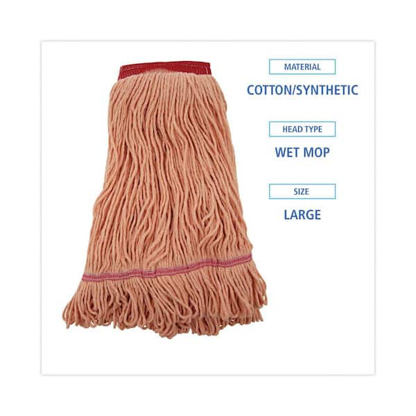 Super Loop Wet Mop Head, Cotton/Synthetic Fiber, 5