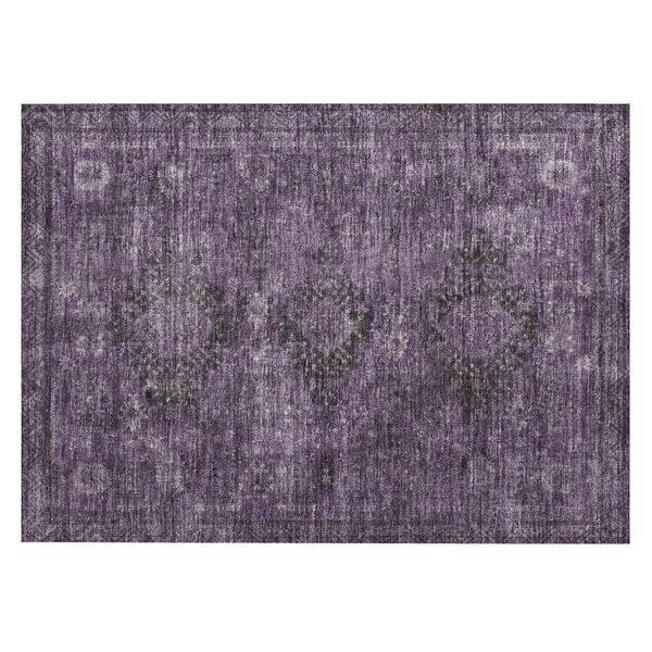 Chantille Machine Washable Indoor/Outdoor Abstract ACN2808 Plum 2 ft. x 3 ft. Accent Rug