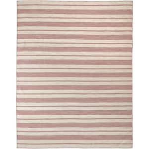 Red and Ivory 2 ft. x 3 ft. Striped Area Rug