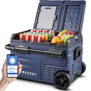 1.3 cu. Ft. 37 qt. Car Fridge Portable Freezer Electric Cooler for Vehicles Truck RV Camping Travel in Blue, Frost Free