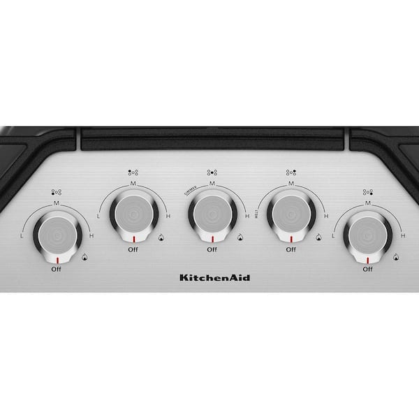 KitchenAid 30 Stainless Gas Cooktop KCGS950ESS