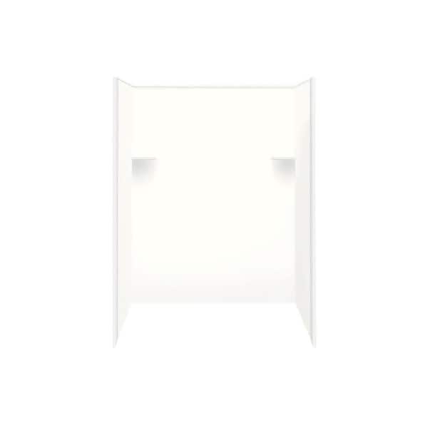 Transolid Studio 60 in. W x 72 in. H x 36 in. D 3-Piece Glue Up Alcove Shower Wall Surrounds in. White