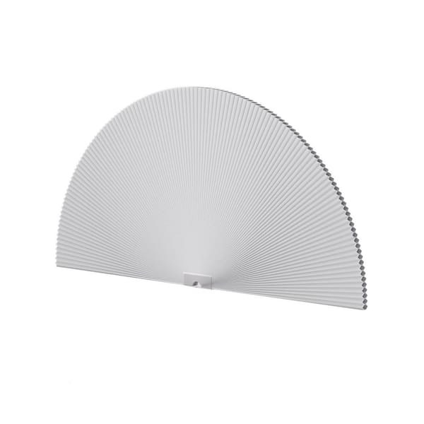 White Half Circle Blackout Cellular Shades, 36 in. x 72 in. Cordless Arch Window Shades, No Drill Blinds for Windows