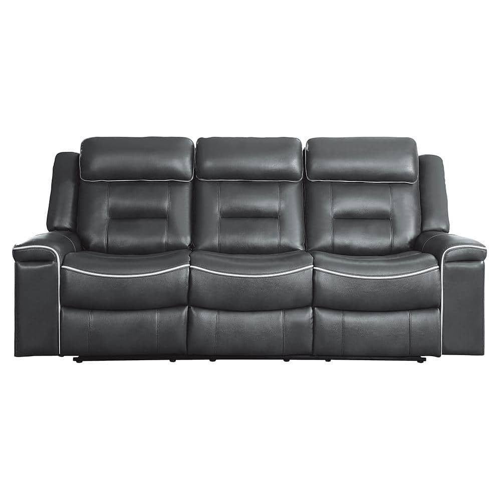 Cairn 88.5 in. W Straight Arm Faux Leather Rectangle Double Lay Flat Manual
