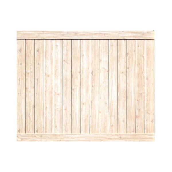 Veranda Pro Series 6 ft. H x 8 ft. W White Cedar Vinyl Anaheim Privacy Fence Panel - Unassembled