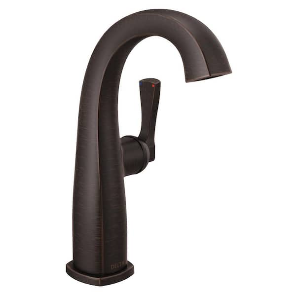 Delta Stryke Mid-Height Single Handle Single Hole Bathroom Faucet in Venetian Bronze