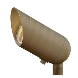 3-Watt 3000K Hardy Island 260 Lumens Matte Bronze Hardwired Integrated LED Outdoor Normal Shroud Spotlight with LumaCORE