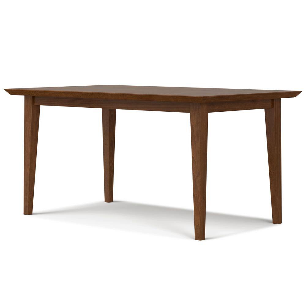 Colby Walnut Solid Wood Rectangular Dining Table for Six