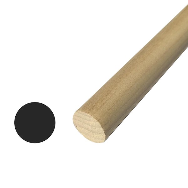 3/16 in. H x 36 in. L Hardwood Round Dowel (Black) Pack (25-Pack)