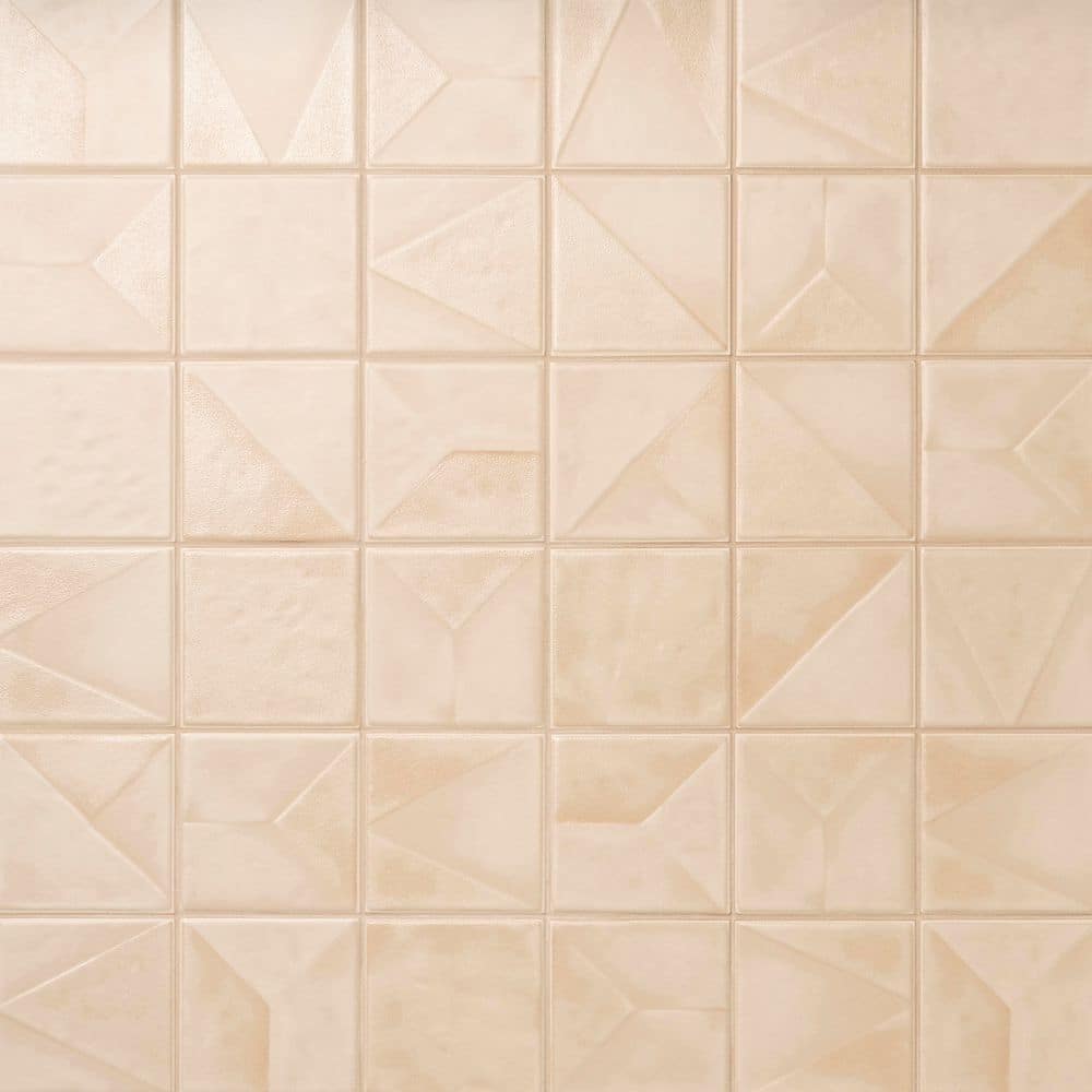 Stacy Garcia Avento Deco Sand Beige 4.64 in. x 4.64 in. Textured Matte Ceramic Wall Tile (5.38 sq. ft. / Case) price history on PriceWatchPro