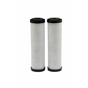 Universal Fit Carbon Block Whole House Water Filter (2-Pack) - Fits Most Major Brand Systems