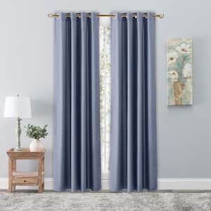 RICARDO Cornflower Blue Woven Grommet Room Darkening Light