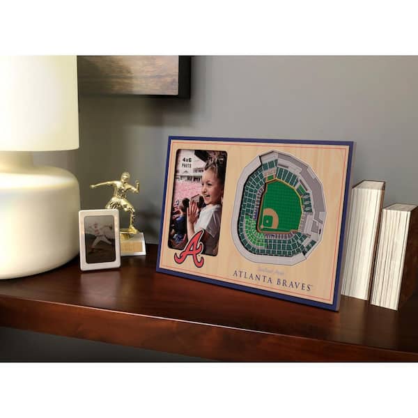 MLB Atlanta Braves Team Colored 3D StadiumView with 4 in. x 6 in. Picture Frame