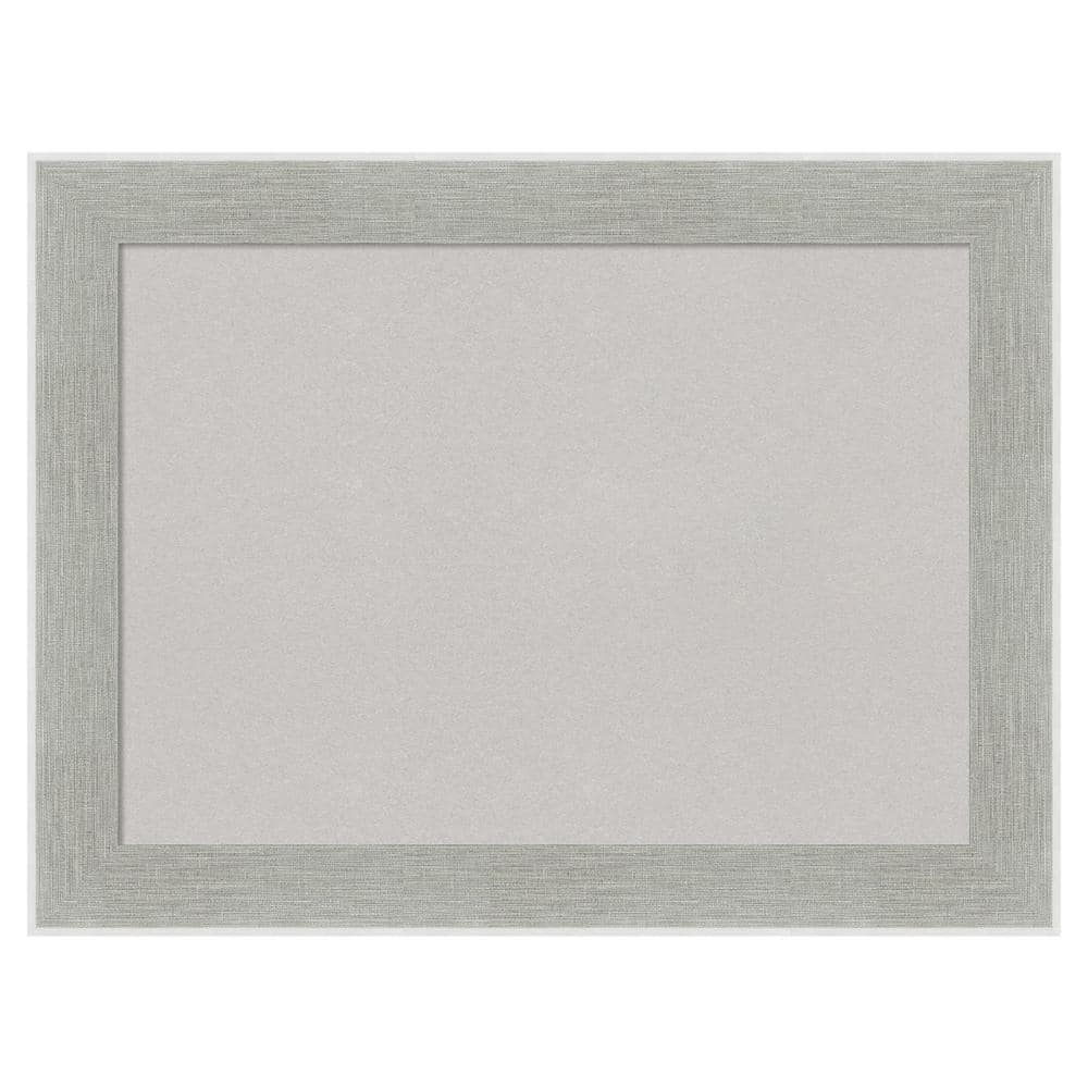 Amanti Art Glam Linen Grey Framed Grey Corkboard 33 in. x 25 in ...