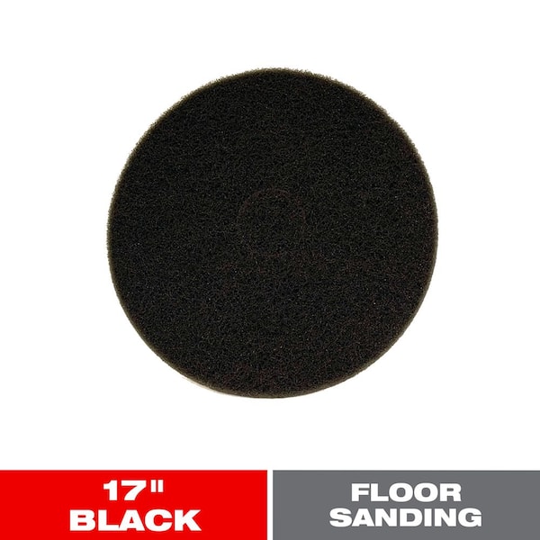 17 in. Non-Woven Black Buffer Pad