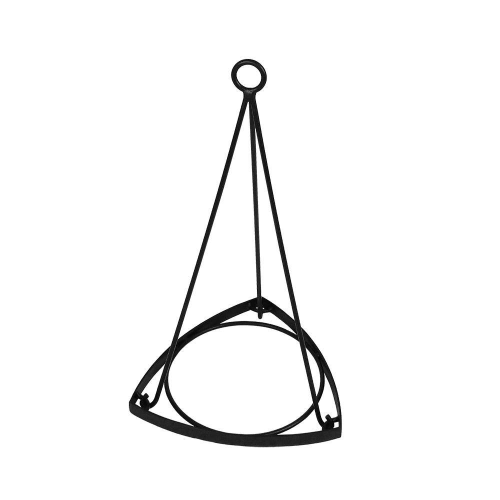 Black Wrought Iron Contemporary Plant Hanger for 8-inch Pots