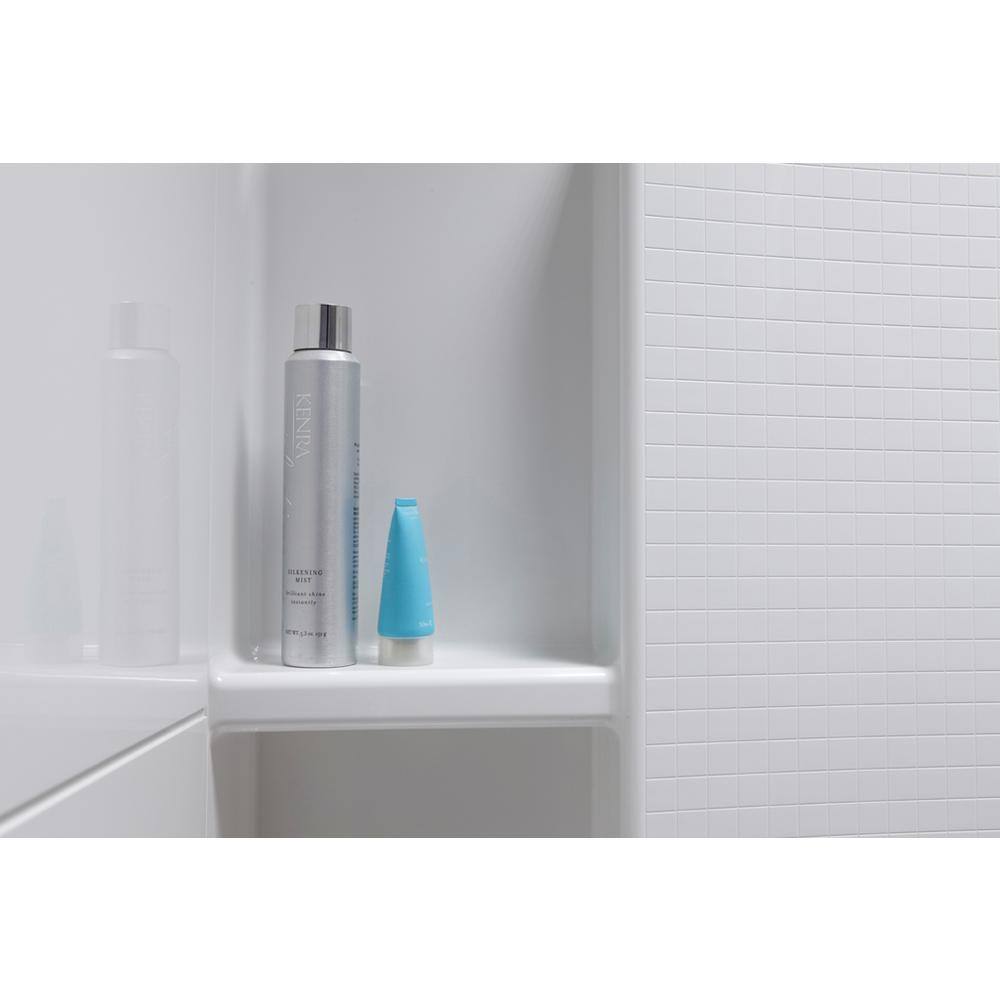 Sterling White Vikrell 60" x 36" Shower Kit with Seat