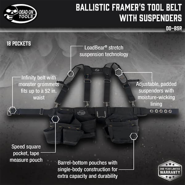 DEAD ON TOOLS Ballistic Framers 3 Pouch Tool Storage Suspension