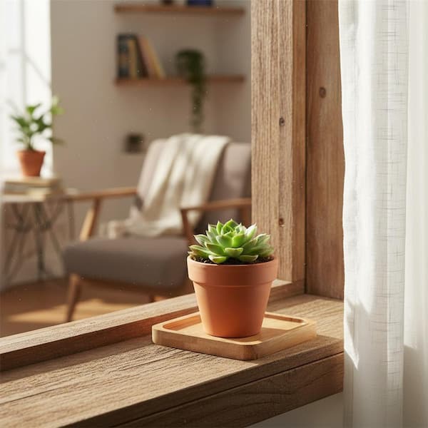 Llanowar Wastes 3枚セット Square Bamboo Wood Plant Saucer Set of 6 YNLIN376 - The Home Depot