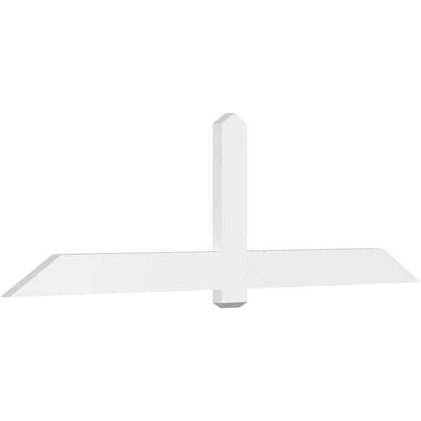 Ekena Millwork Eugene 96 in. W x 28 in. H x 2 in. D Signature Polyurethane Bracket